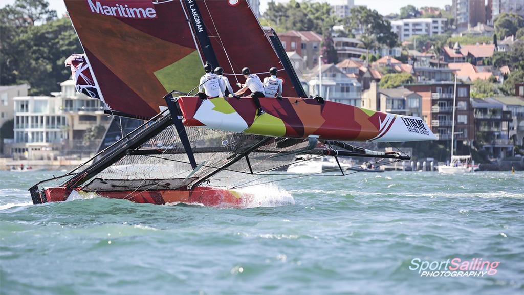 Team Australia - Langman and co. - Act Eight Extreme Sailing Series Sydney © Beth Morley - Sport Sailing Photography http://www.sportsailingphotography.com